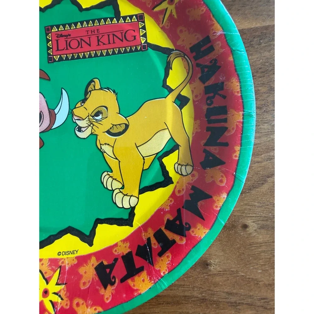 VTG Disney Lion King Paper Plates 7in Simba Timon Pumbaa New Sealed 8 Count